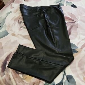 Black Faux Leather Pants